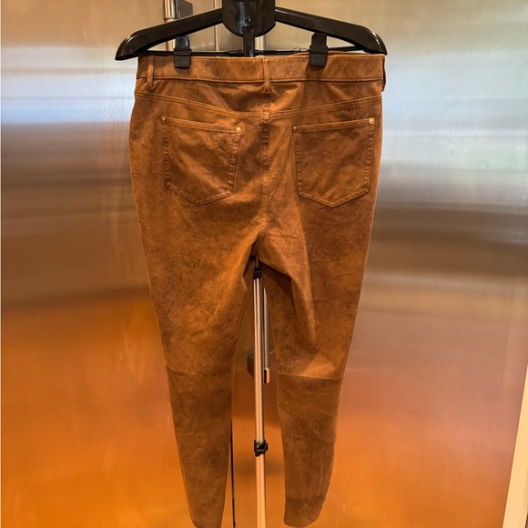 Chico's Faux Suede Brown Straight Leg Pants - Picture 5 of 8